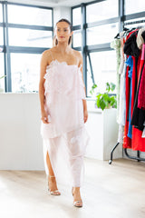 & Other Stories pink appliqué maxi