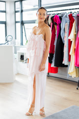 & Other Stories pink appliqué maxi