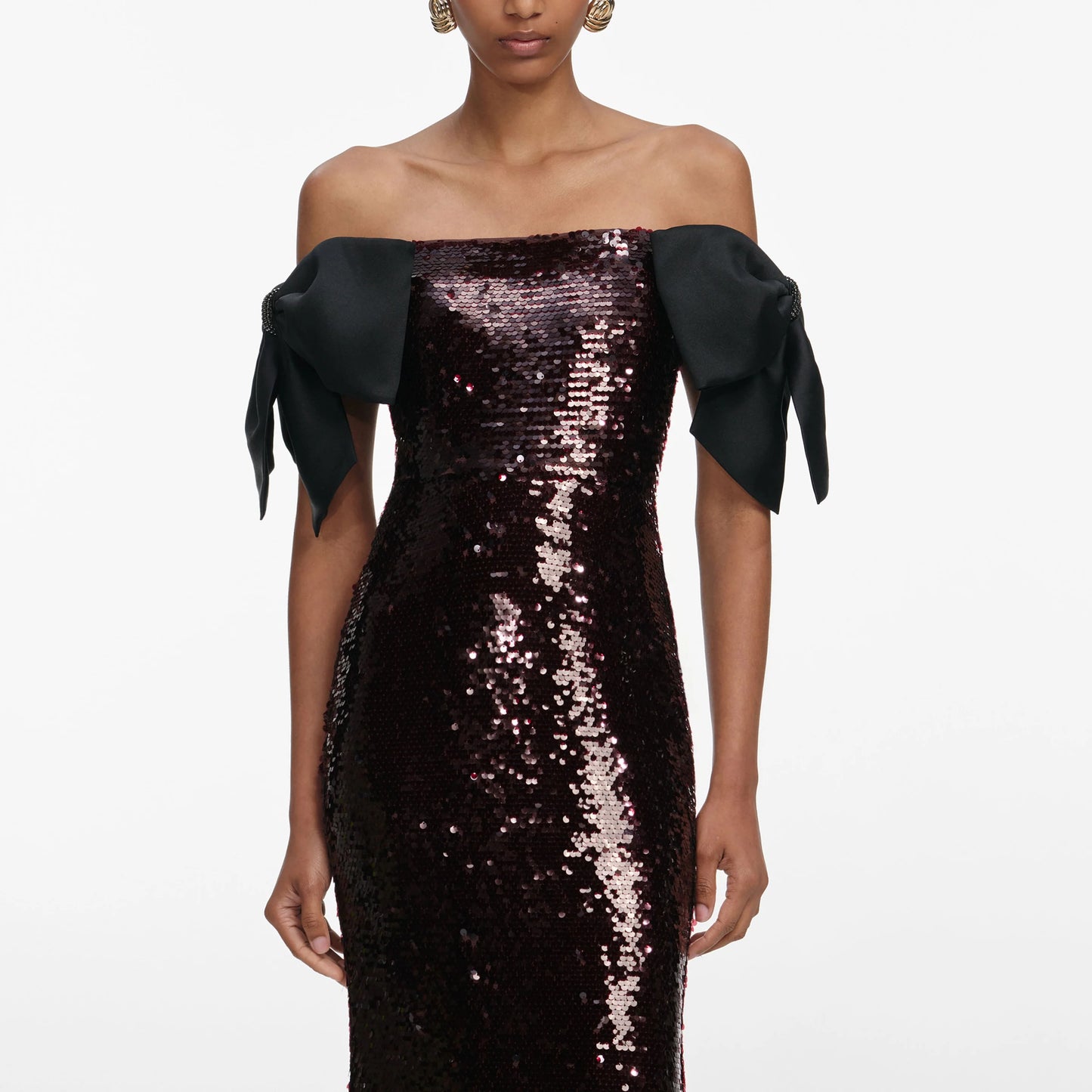 Self portrait sequin maxi