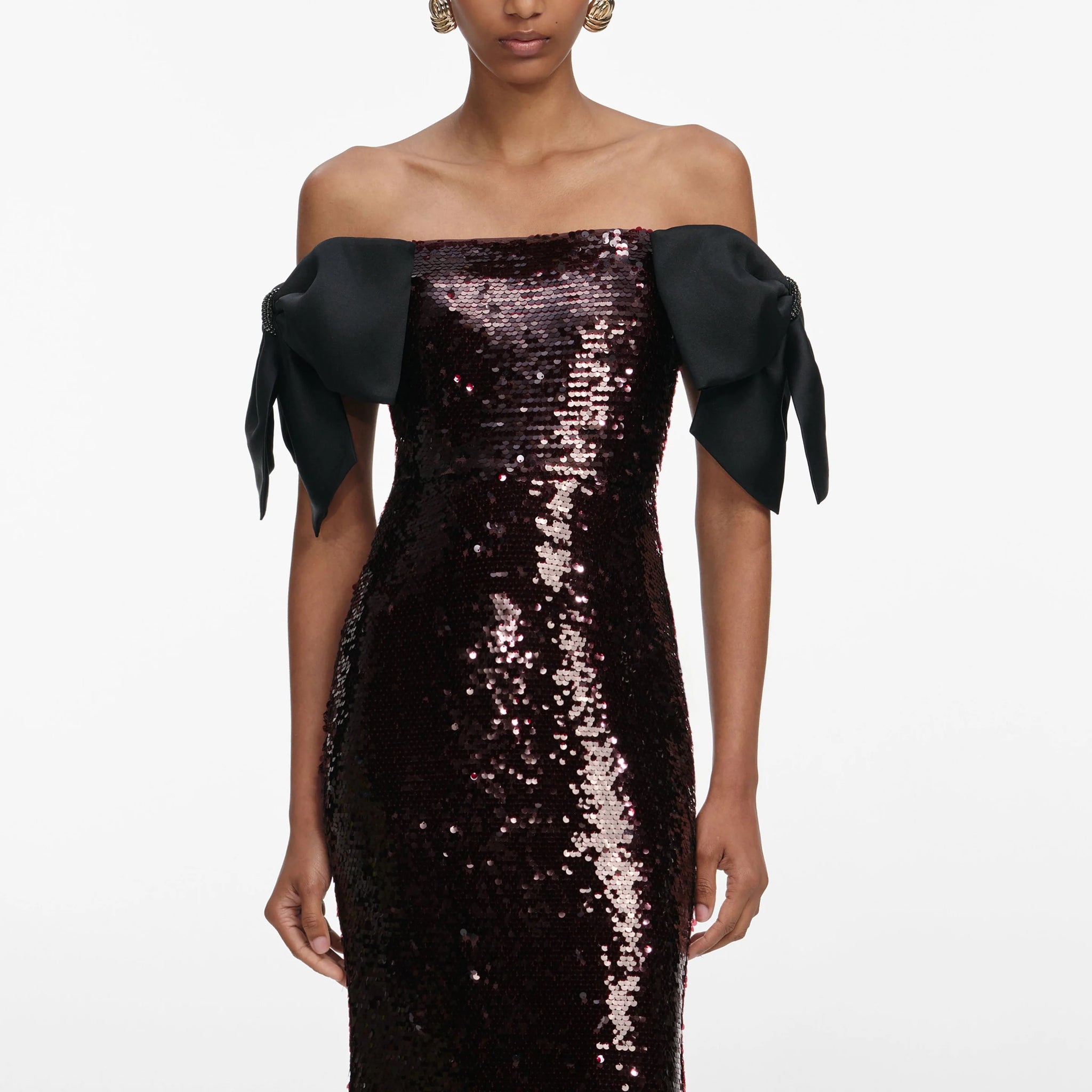 Self portrait sequin maxi