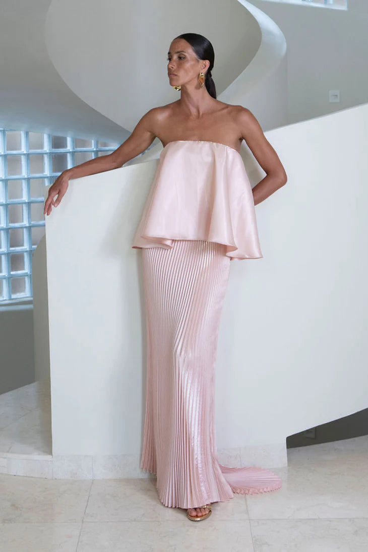 L'Idee Aman Top and gala skirt pink gloss