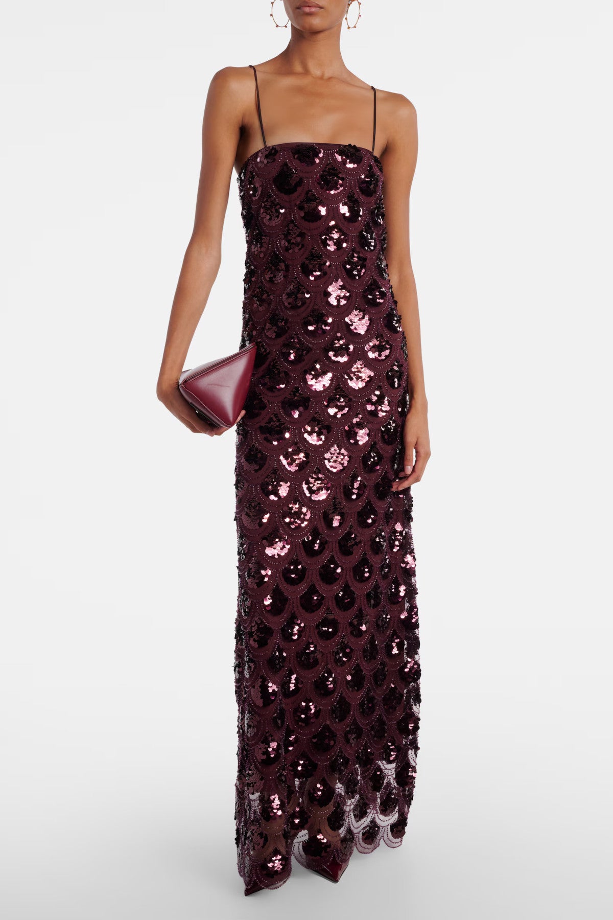 Rotate Embellished Cocktail Dress - Burgundy