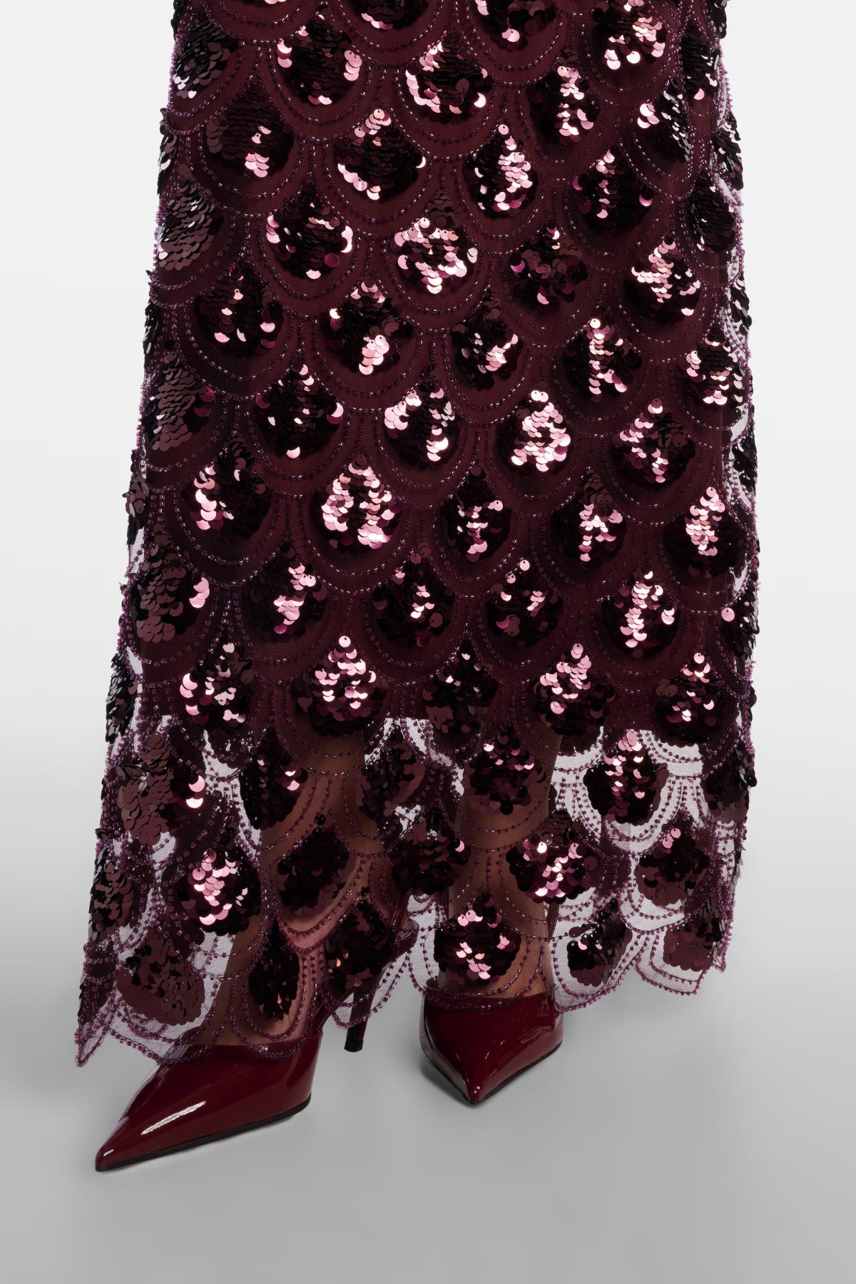 Rotate Embellished Cocktail Dress - Burgundy