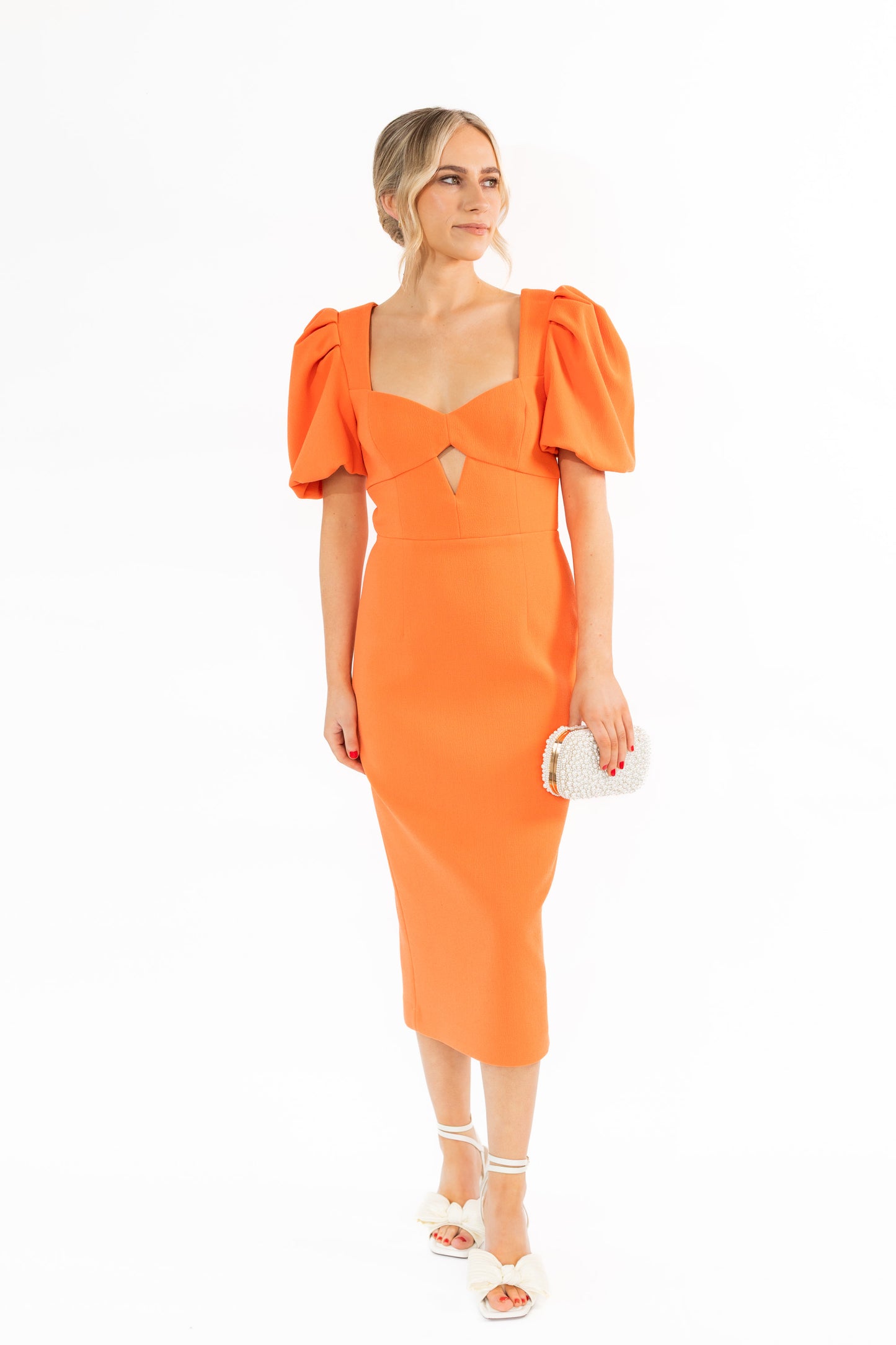 Rebecca Vallance Orange Dress