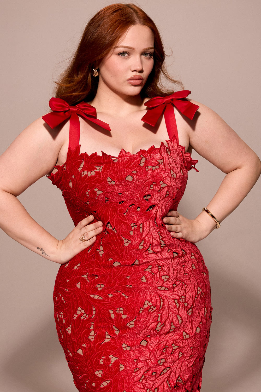 House of CB - Tiff Red Lace