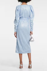 Rotate - Sequin Wrap Dress Blue