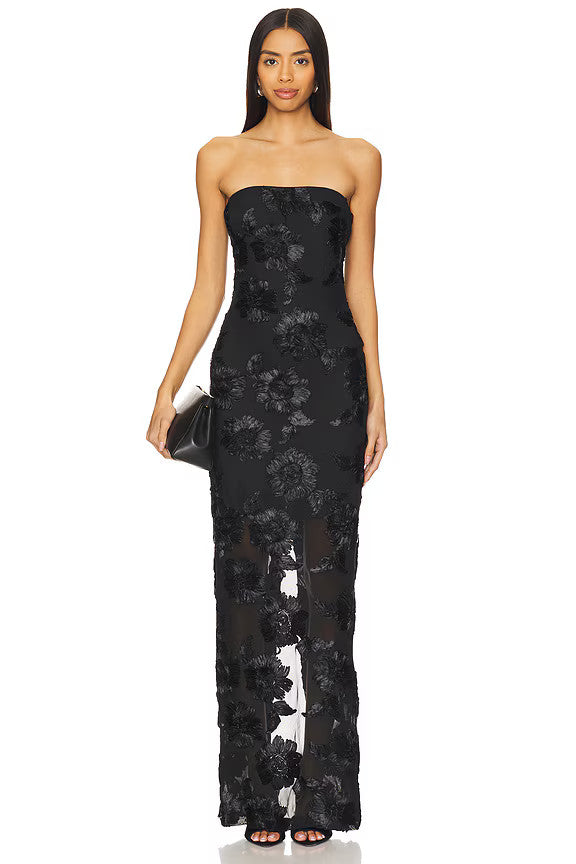 Rotate - Mesh Tube Dress Black