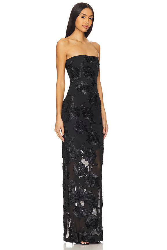 Rotate - Mesh Tube Dress Black