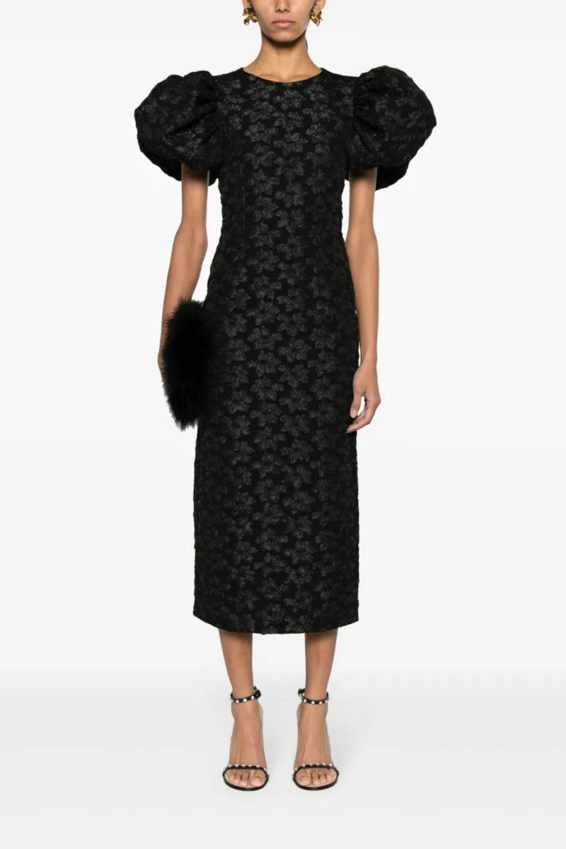 Rotate - Floral Jacquard Black
