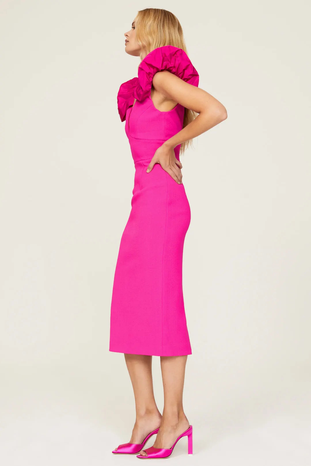 Rebecca Vallance - Cupids Bow Pink Midi