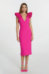 Rebecca Vallance - Cupids Bow Pink Midi