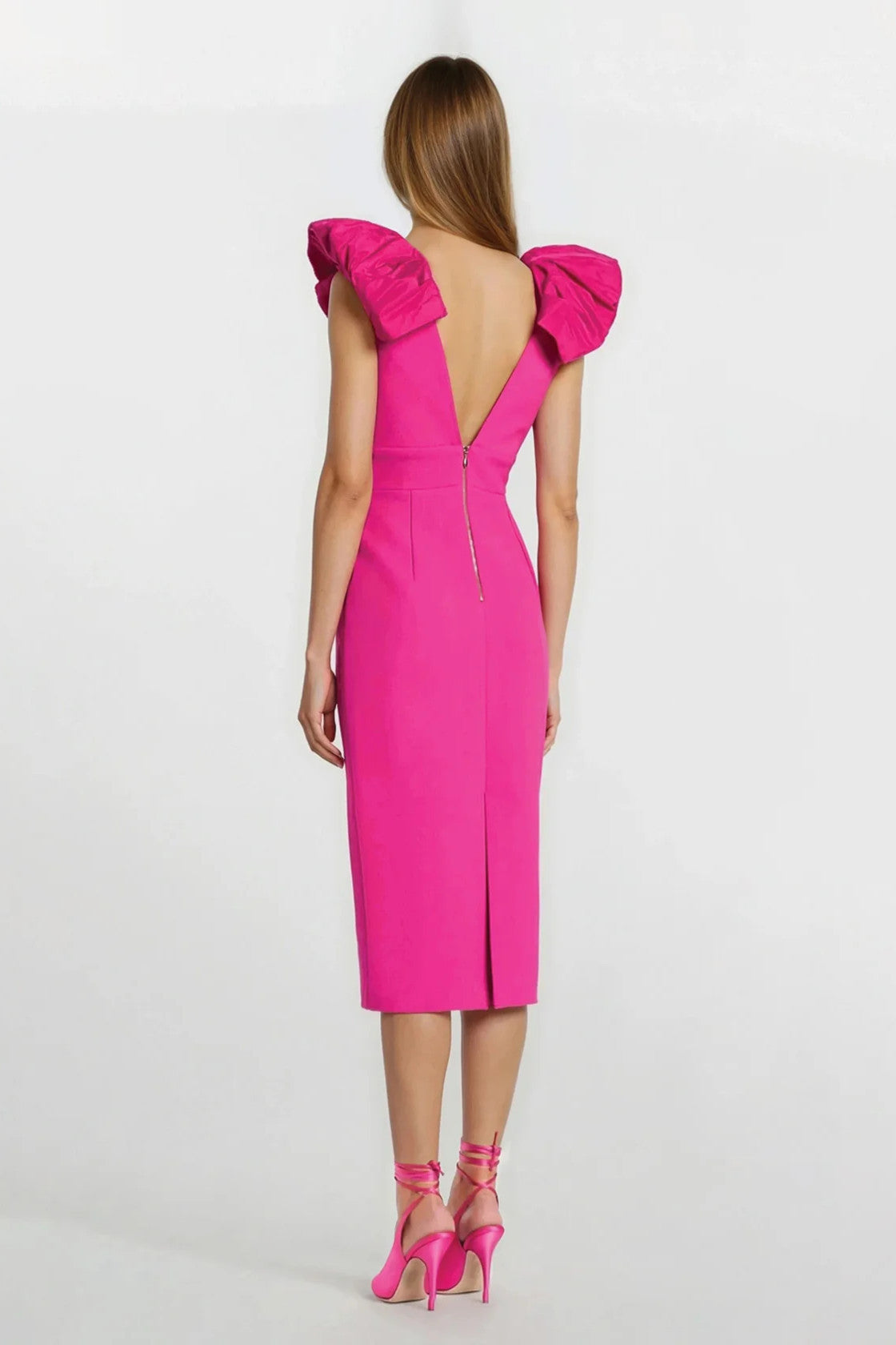 Rebecca Vallance - Cupids Bow Pink Midi