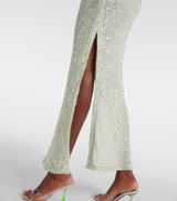 Rotate Sequinned Halter Neck Gown