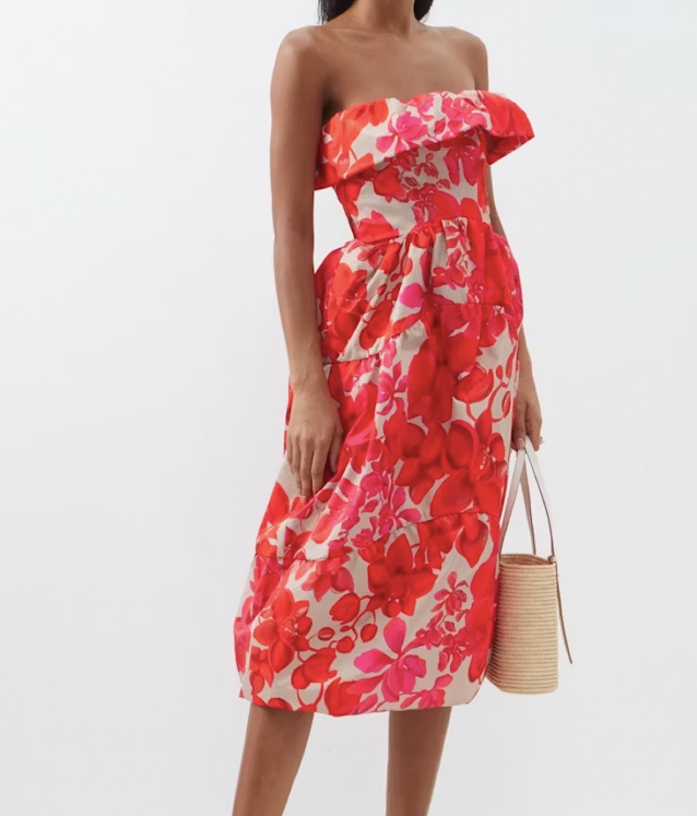 Kika Vargas Orchid print dress