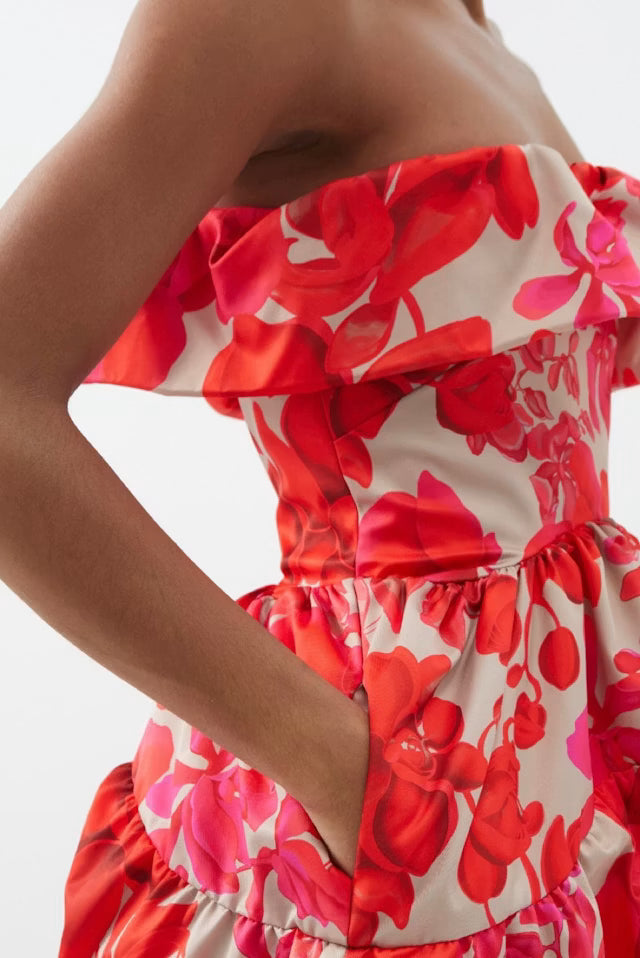 Kika Vargas Orchid print dress